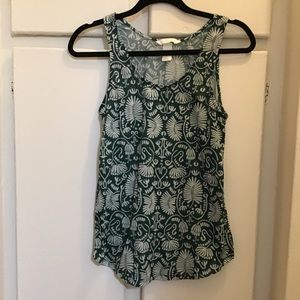 H&M Green Floral Tank XS